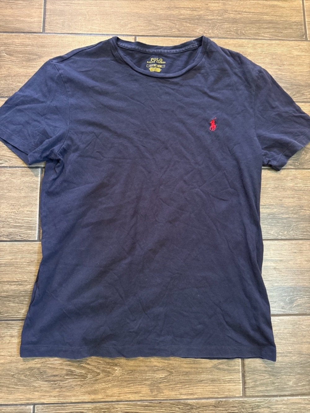 Ralph Lauren Shirt Mens Small Blue Red Pony Embroidered Casual Crewneck
